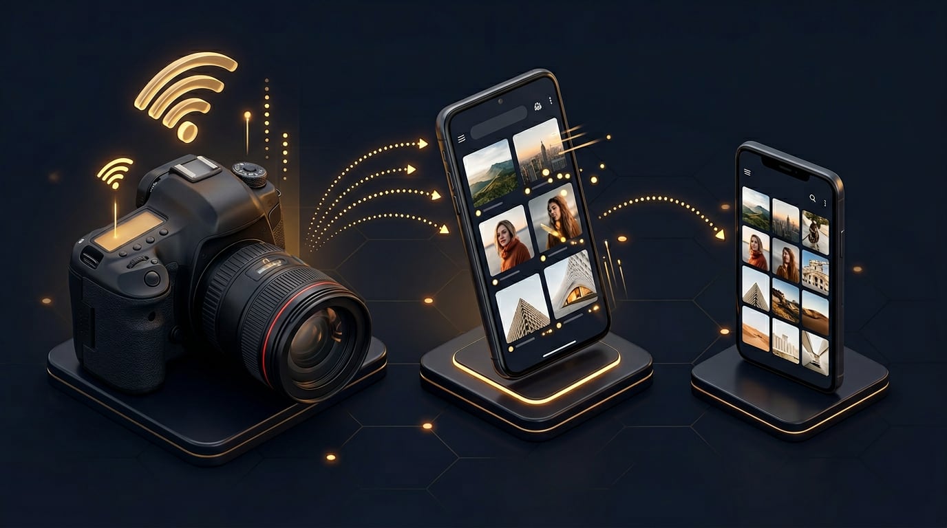 DSLR kameradan Buy Me a Photo telefonuna ve müşteri telefonuna gerçek zamanlı fotoğraf akışı